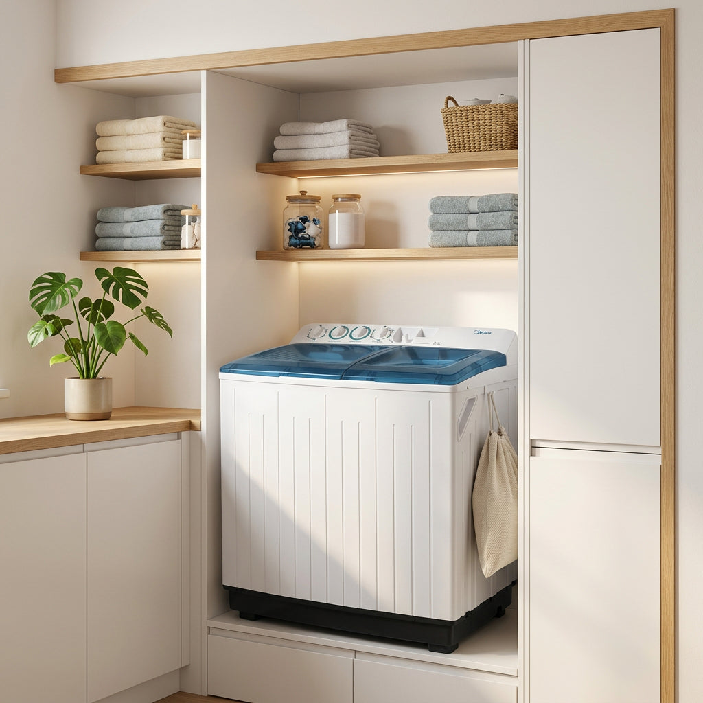 MIDEA W/machine T/t 15kg WHT