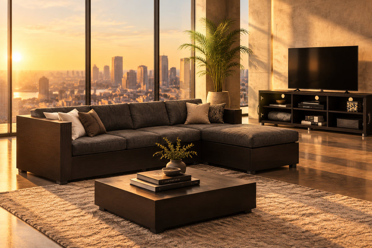 BROWN PLASMA STAND MH8066