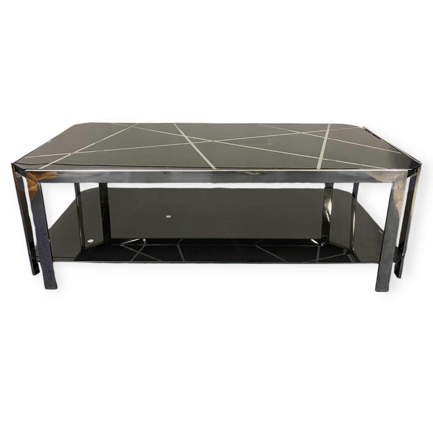 COFFEE TABLE CT786 GLASS DIAMOND PATTERN