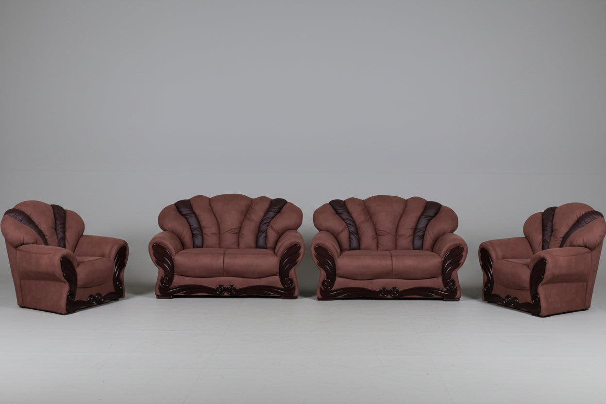 Shelby 4pc Lounge Suite Brown