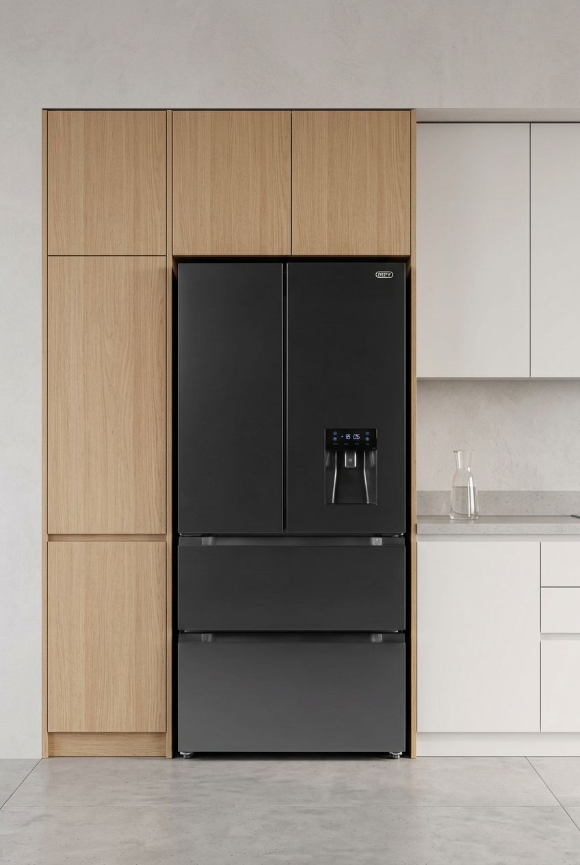 Defy Fridge Dff440 Frenchdoor W/D Blk - Makoya Home
