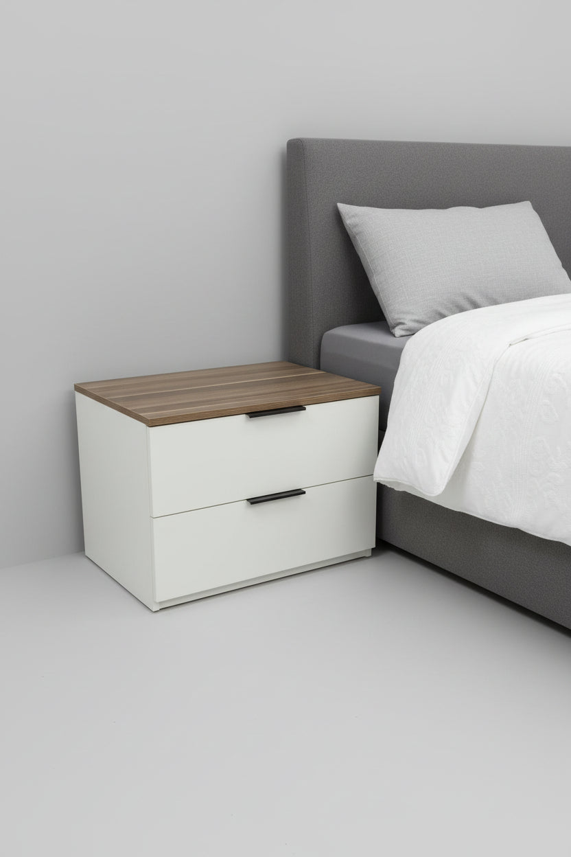 Mw 240 Pedestal 2draw Cuppocino + Walnut