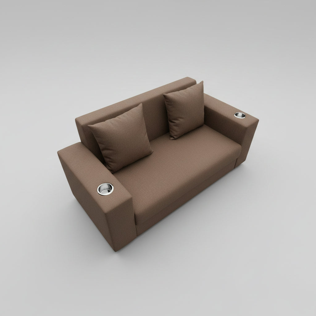 Lola 2 Div Brown With Cup Holder