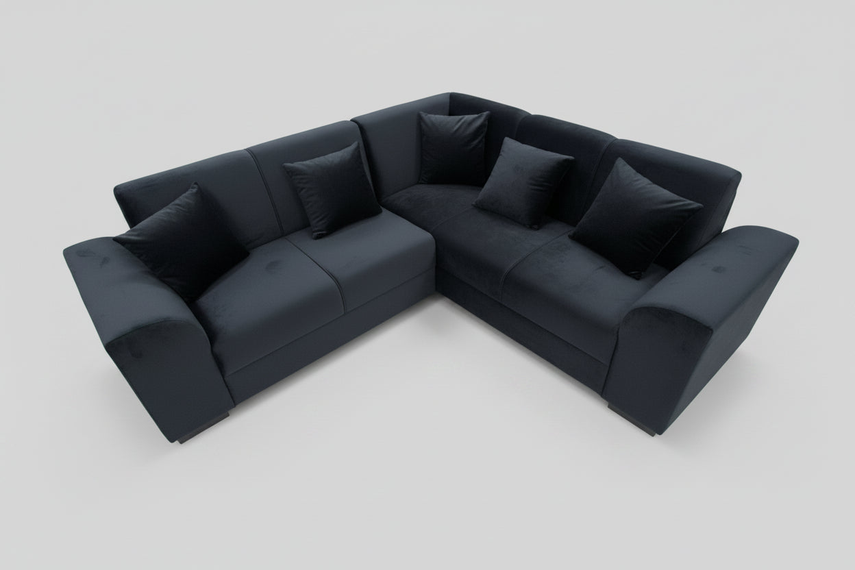 Protia L Shape Sofa Suede