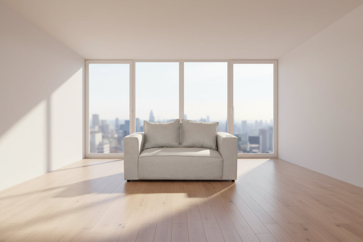 Bella 2 Div Couch Light Grey