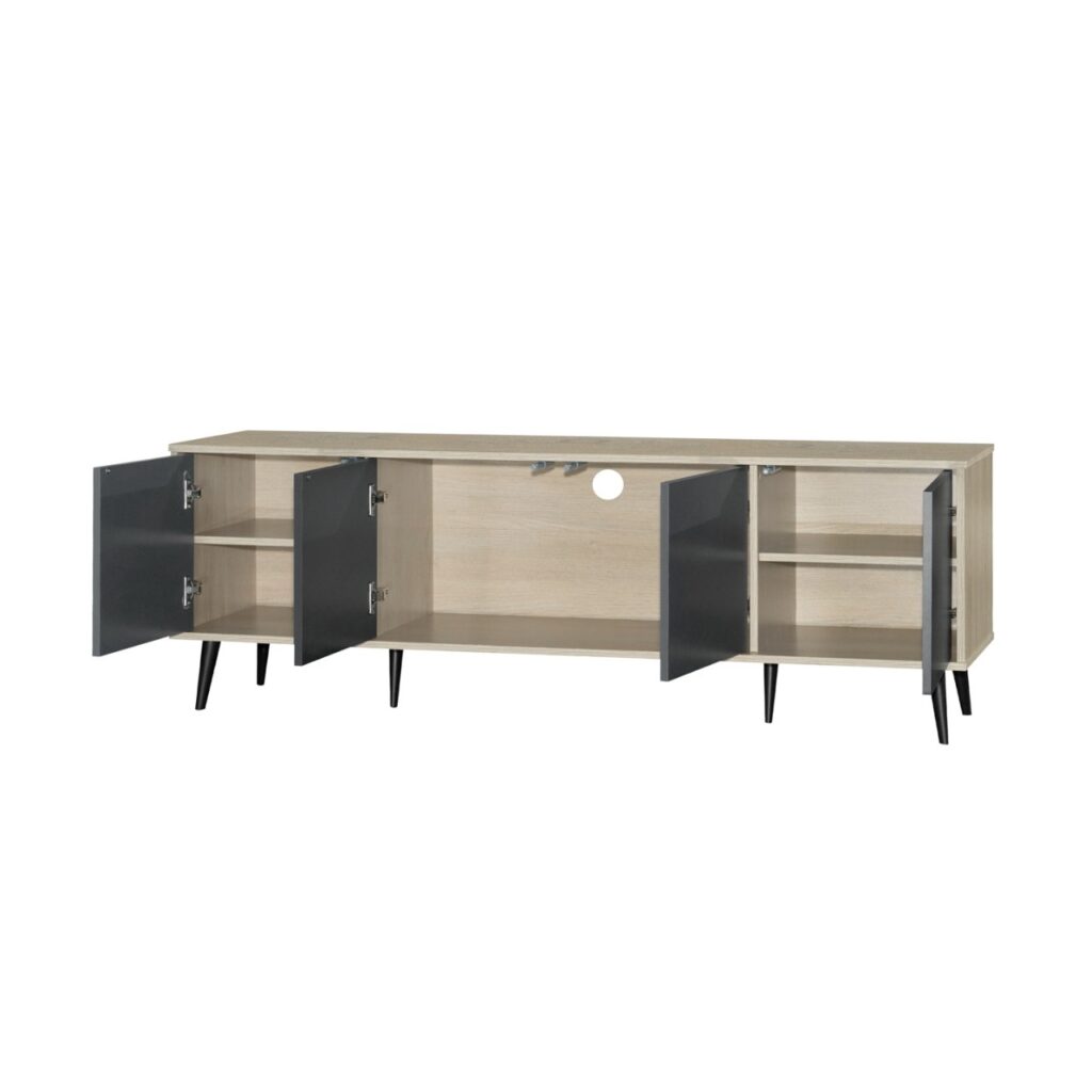 PLASMA STAND MW PLS454 OAK ASH/DARK GREY