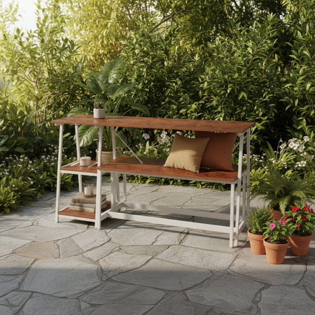 Mw Dinning Set With Bench Oak - Makoya Home