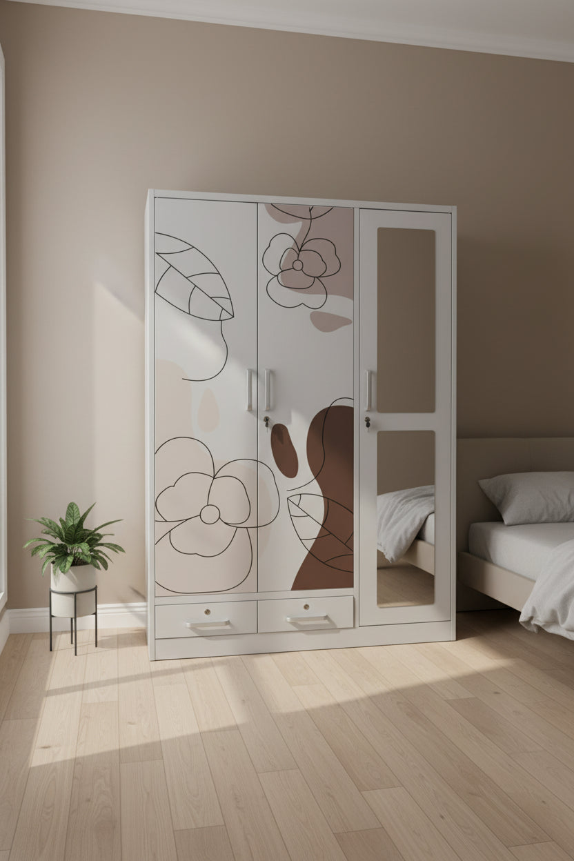MW MET3C 3DR METAL ROBE WHITE FLOWER