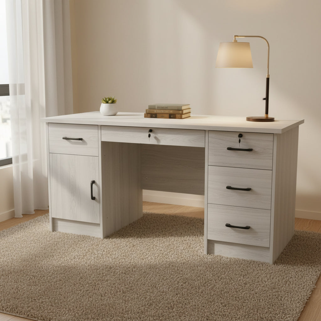 OFFICE DESK BFB140-4DRW+DOOR