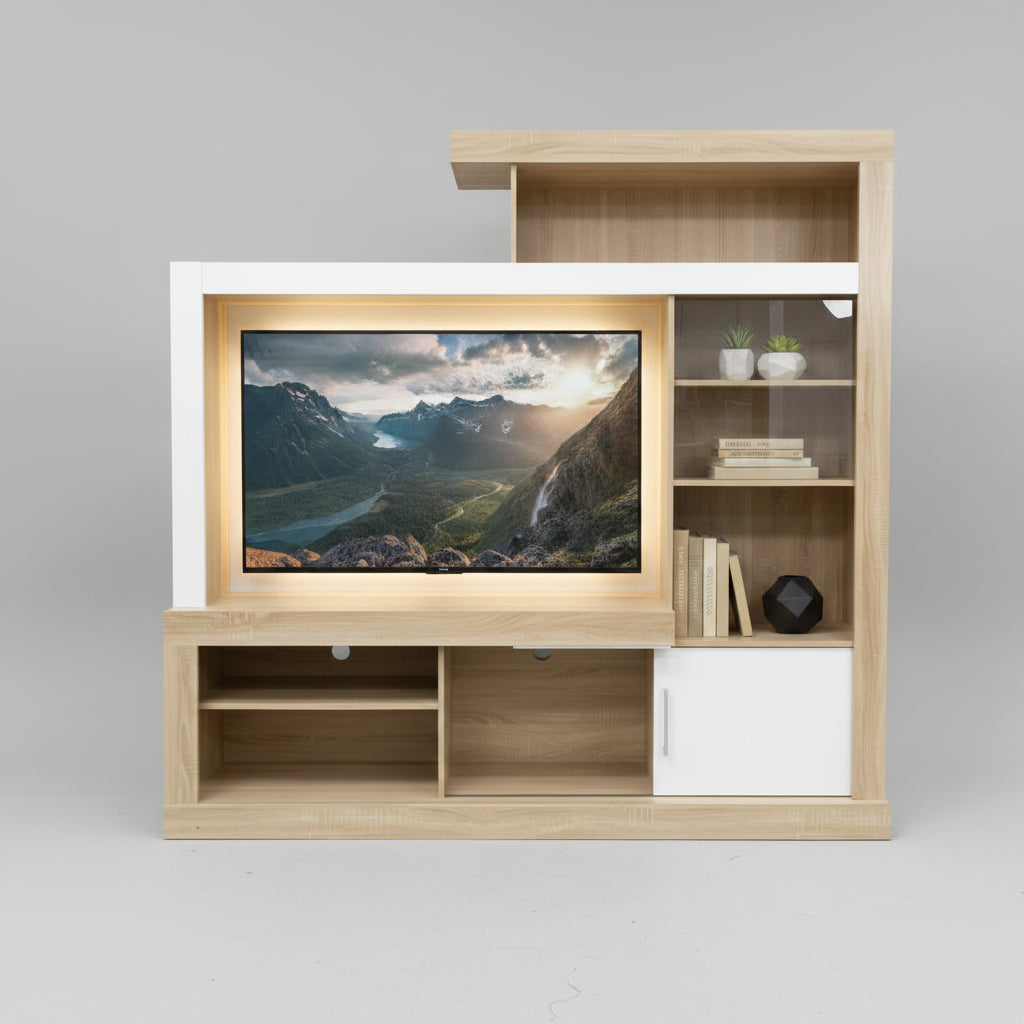 MW BR240B ENTERTAINMENT DOOR + TOP GLASS BACK