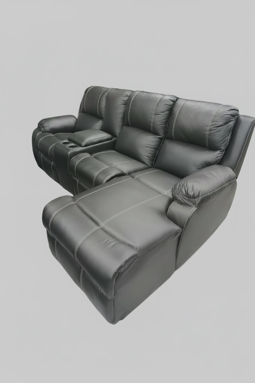 BRENDA MINI CHAISE + CON 1ACT BLACK EMBOSS