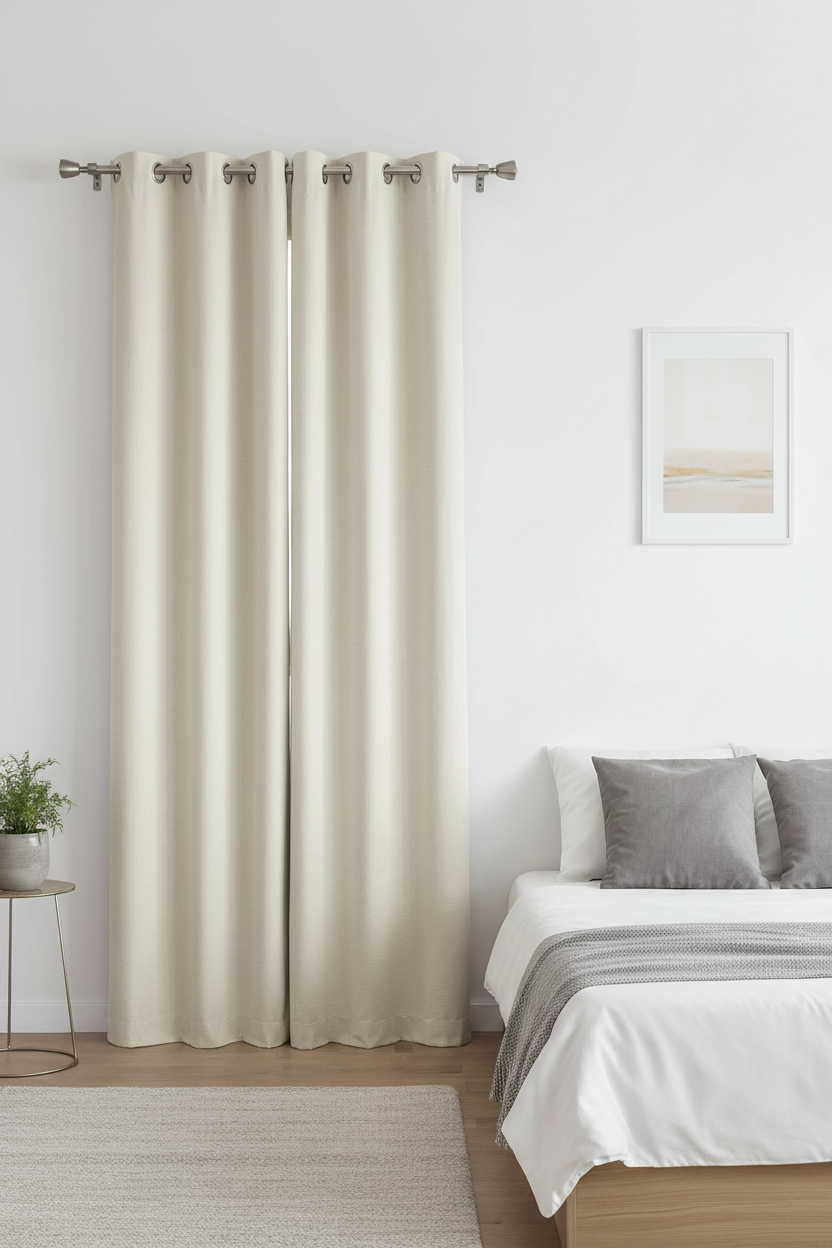 Bedding-2pk Eyelet Curtains 140x220