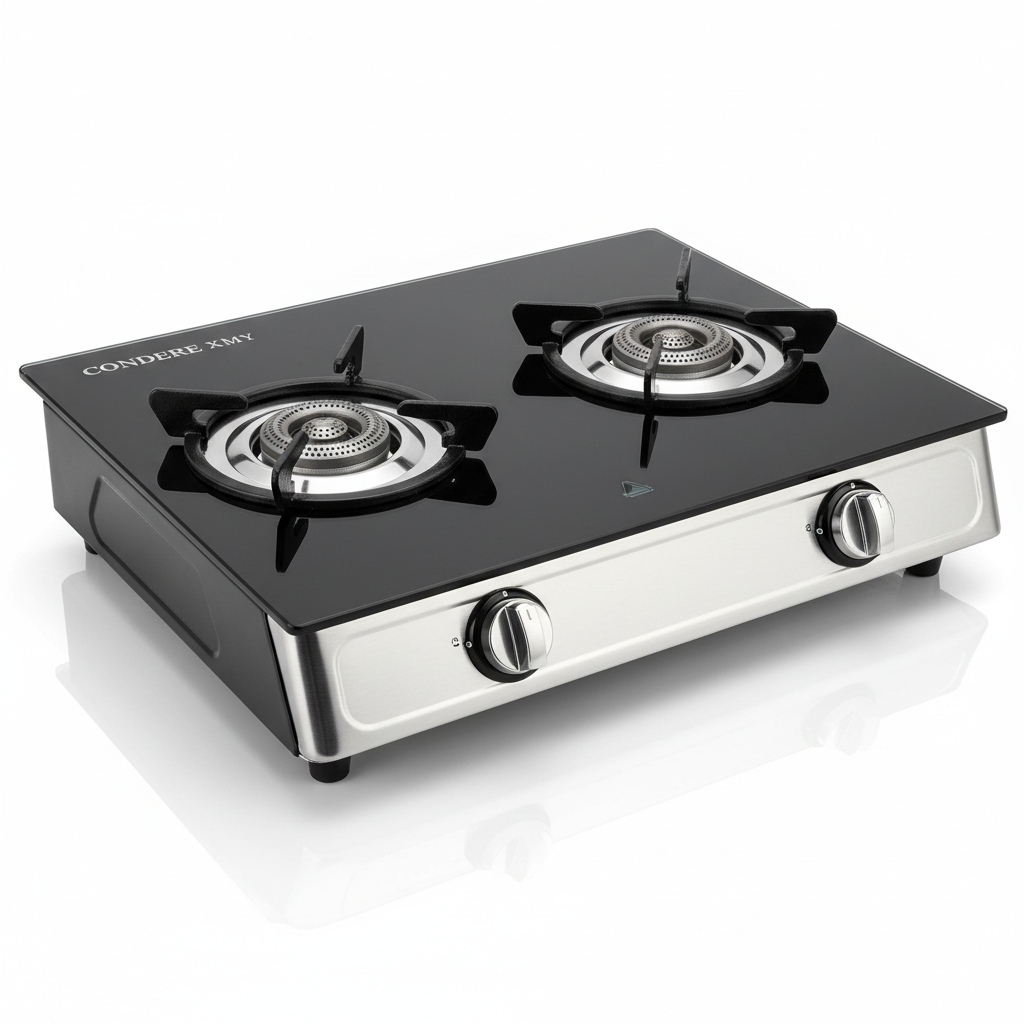 Condere Xmy Gas Cooker 2 Burner (glass)