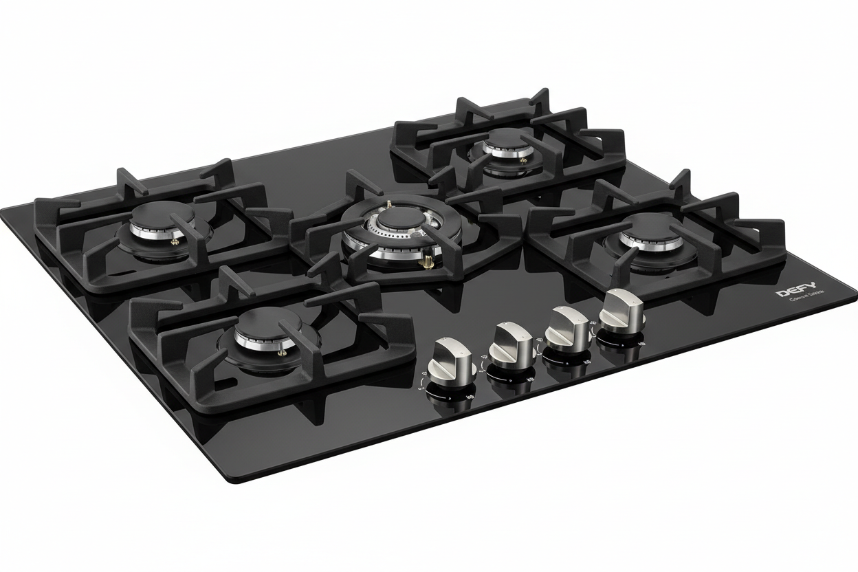DEFY DHG128 5 BURNER GAS HOB 90CM GEMINI