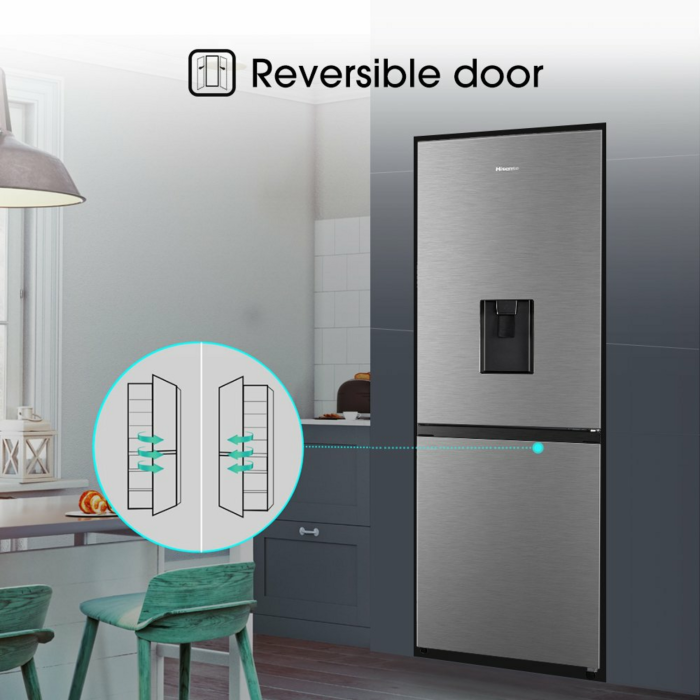 HISENSE FRIDGE H310 BI W/D MET