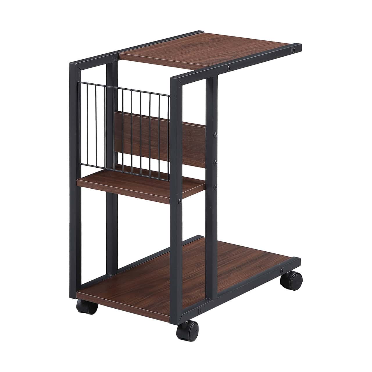 OFFICE SIDE TABLE MWTF31 WITH WHEELS WALNUT