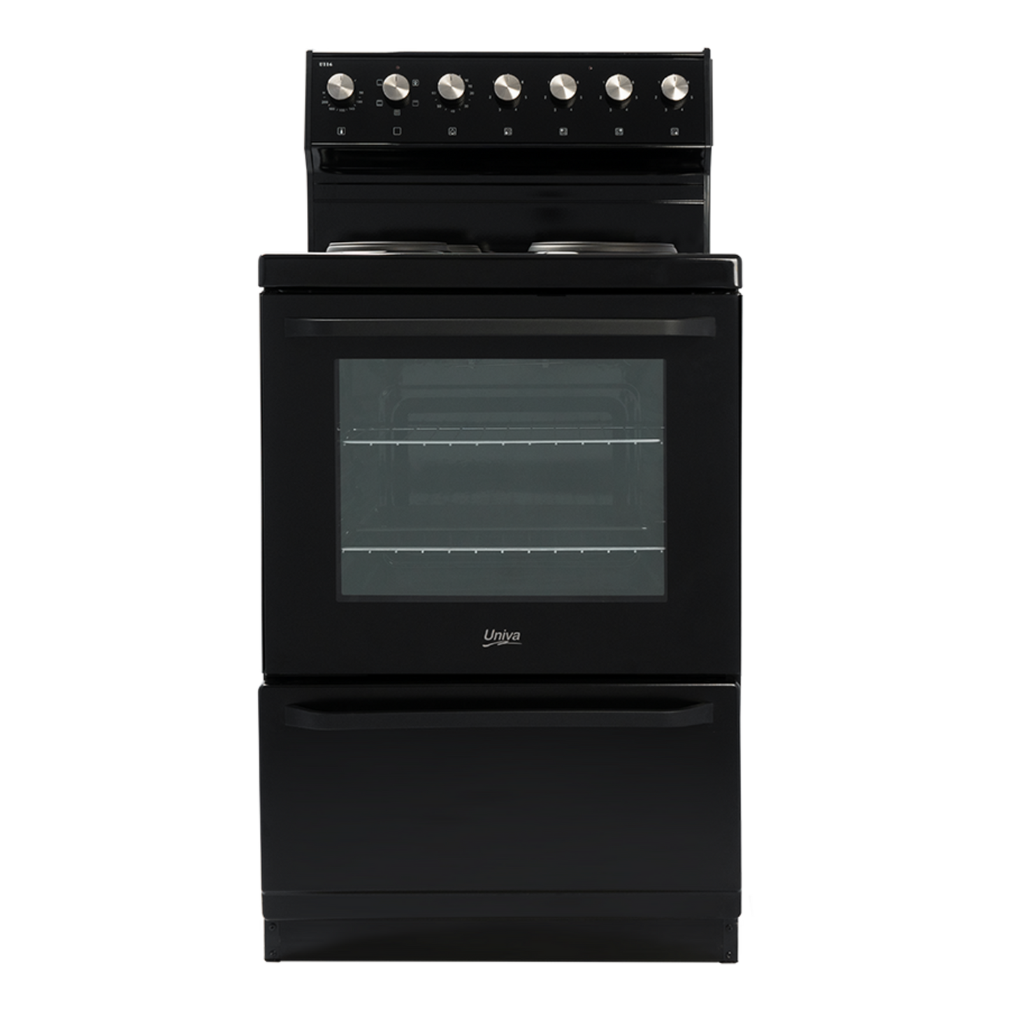 UNIVA STOVE 4PLT BLACK WARMER DRAW U116B