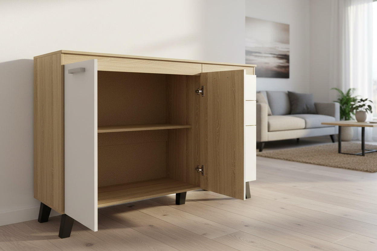 Mw my3door k/base s/oak+white