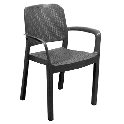 PROTEA ARM RATTAN CHARCOAL CHAIR
