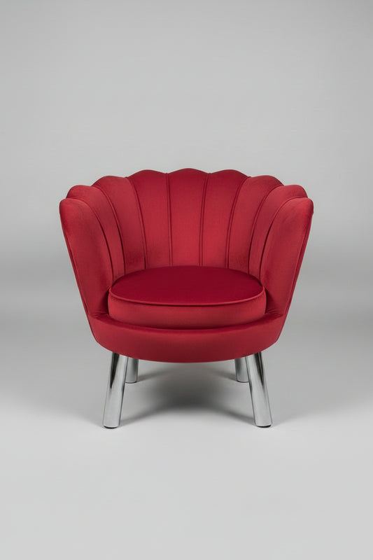 Atlantis Round Chair - Red - Makoya Home