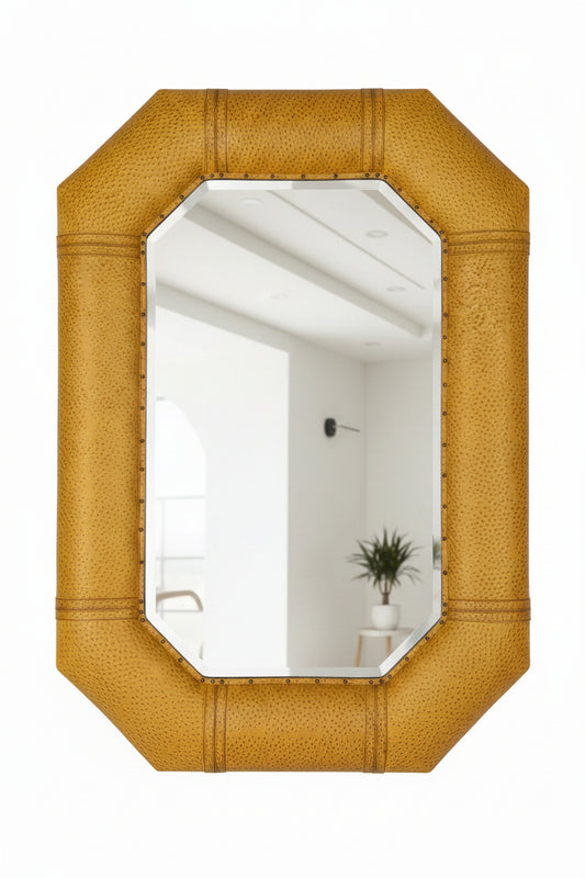 GRAMO MIRROR OCTAGON 8156 MUSTARD OSTRICH