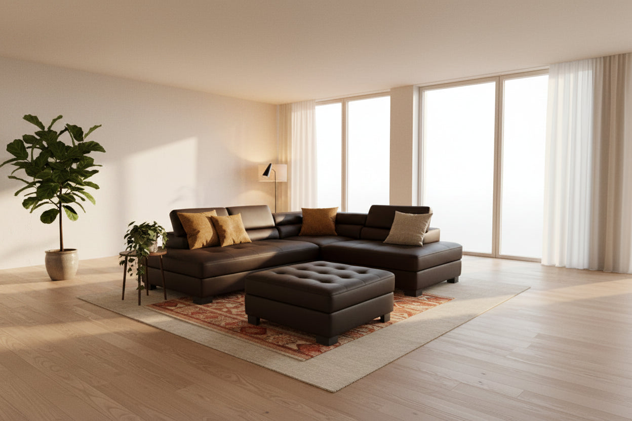 Hamilton 3pc Crn L/suite Lh Brown