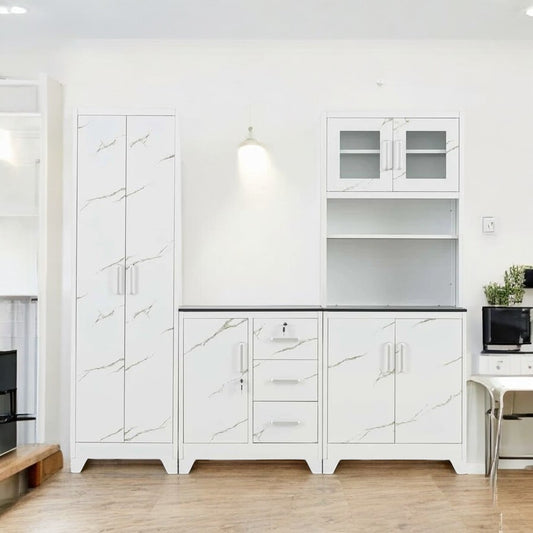 815 METAL 3PC K/SCHEME BLK/WHT(DBL DR GROCER)
