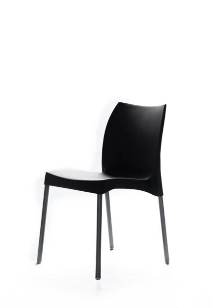Chair Cafe Armless Melat Legs Black