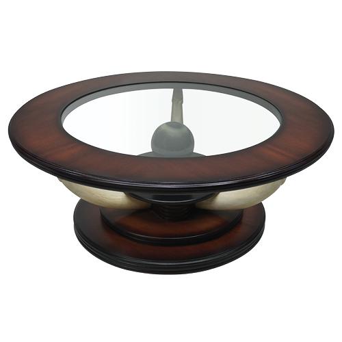 COFFEE TABLE TUSK 1100 ROUND TOP GLASS