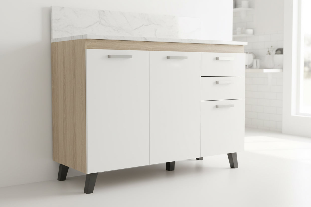 Mw my3door k/base s/oak+white