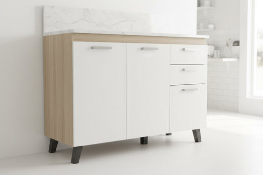 Mw my3door k/base s/oak+white