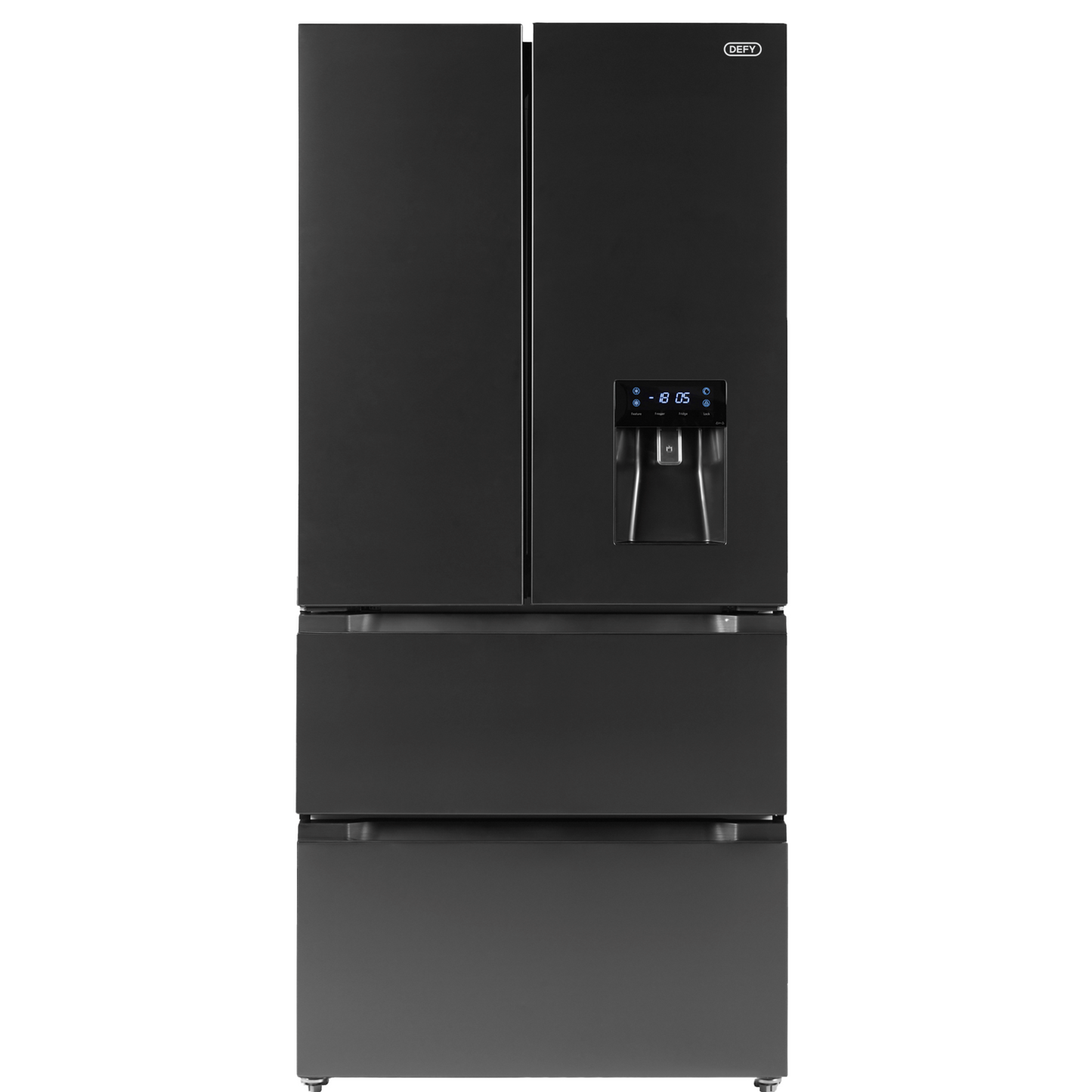 DEFY FRIDGE DFF440 FRENCHDOOR W/D BLK