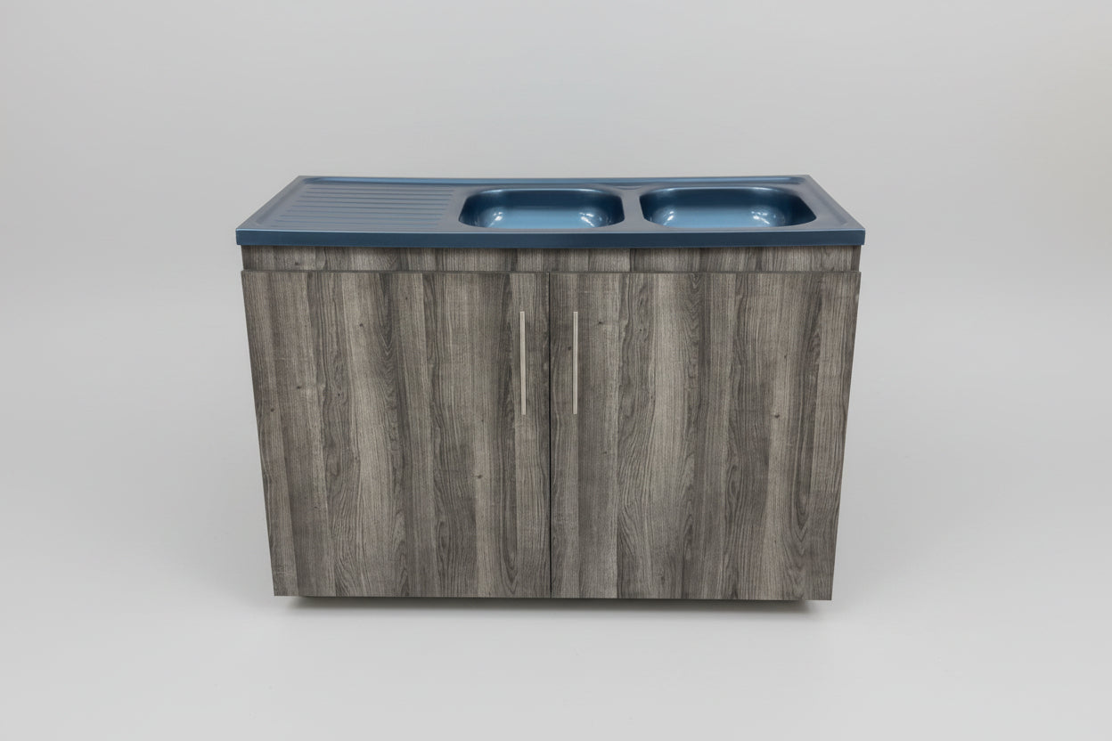 NAPLES MILAN DBL SINK M/OAK