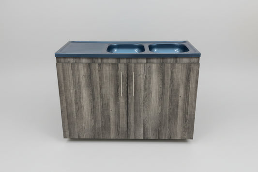 NAPLES MILAN DBL SINK M/OAK