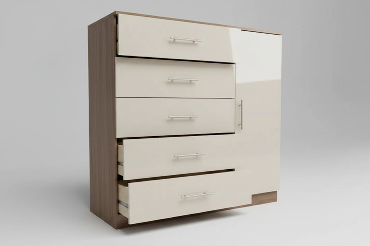 Mw 5+1 Chest of Drawers Grass Cappucino