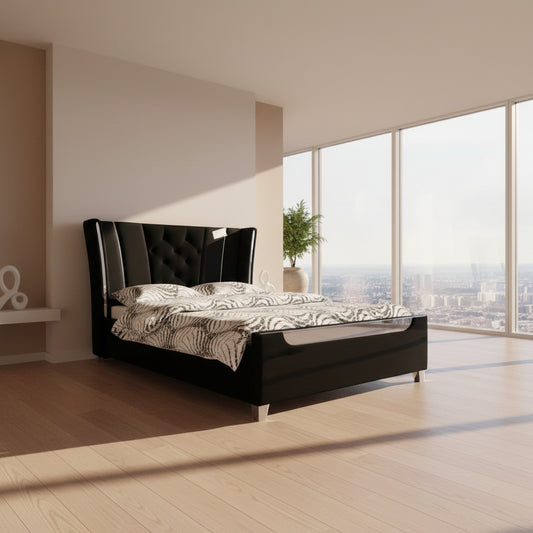 Legends San Diego Sleigh Bed Grey + Silver