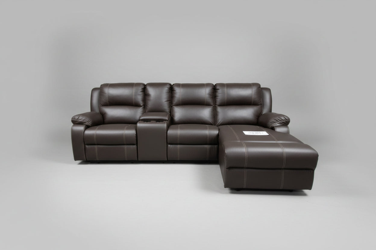 Nanco 5pc Cnr 1act Chase+2 Consoles Brown Emboss
