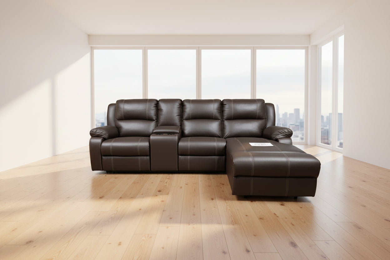 Nanco 5pc Cnr 1act Chase+2 Consoles Brown Emboss