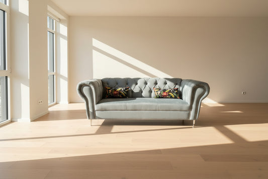 Chesterfield 3seater Lounge Suite Grey