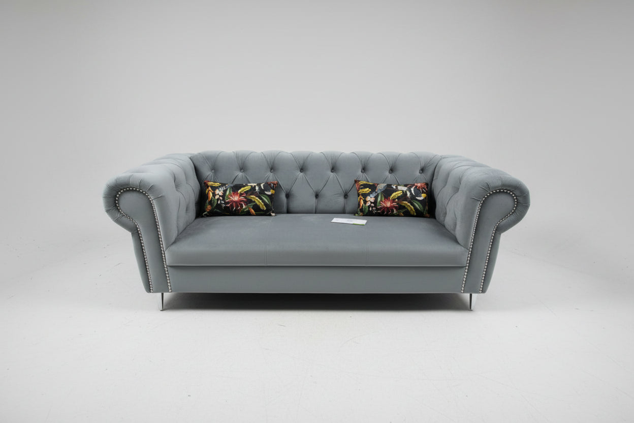 Chesterfield 3seater Lounge Suite Grey