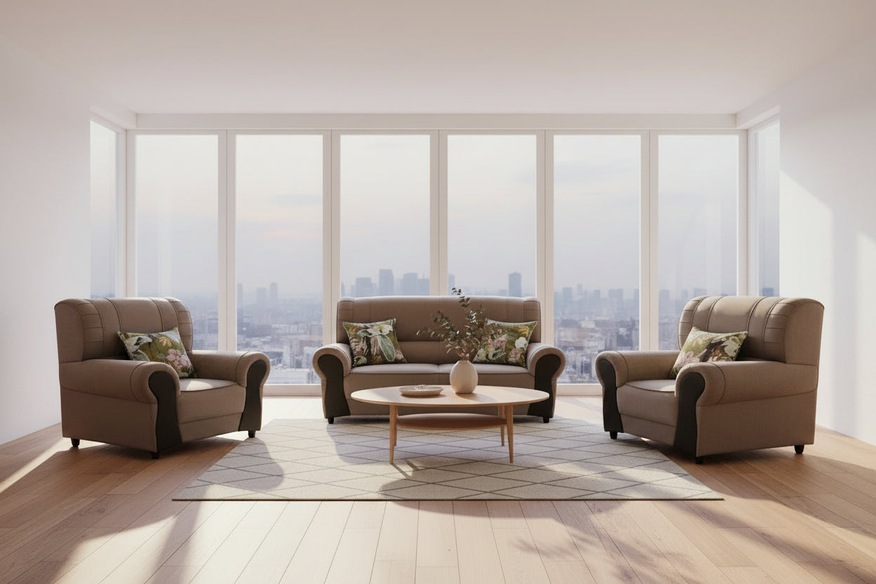 Madeera 4pc L/suite Brown Velve