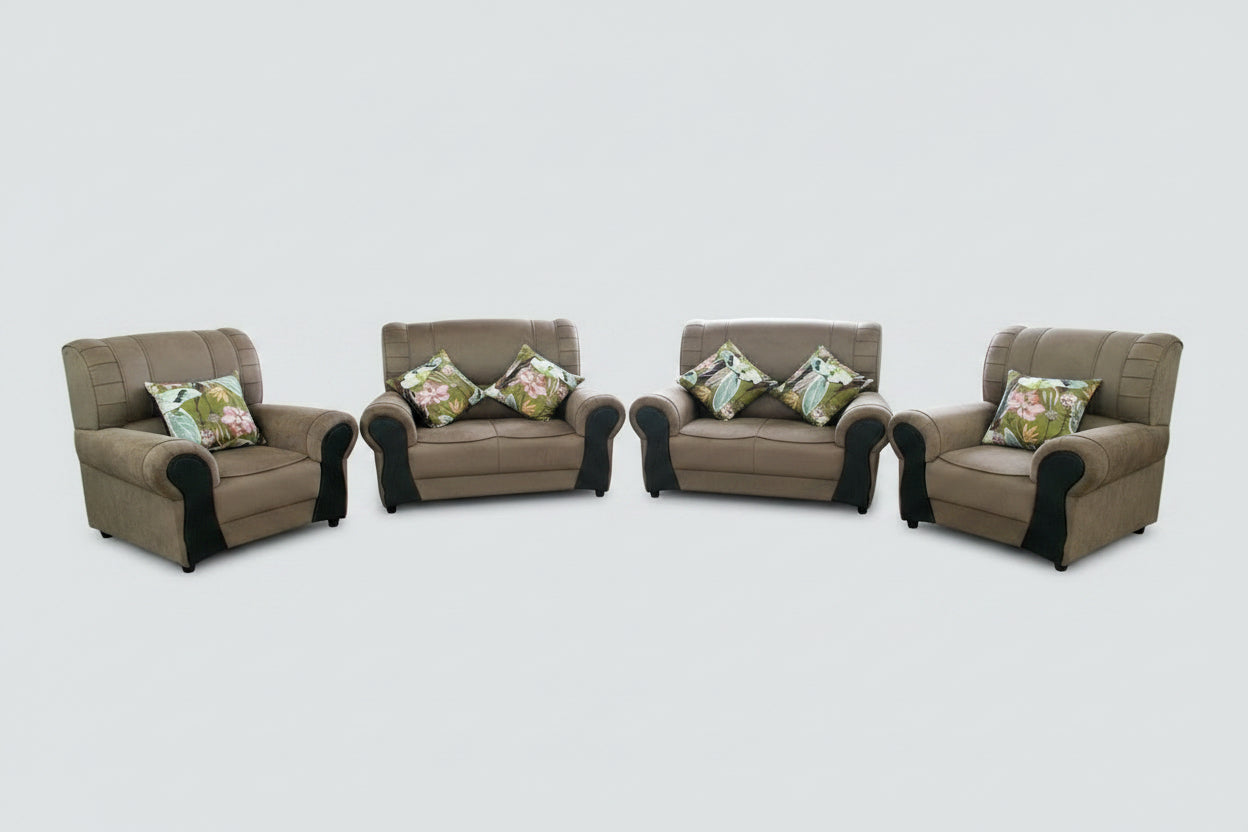 Madeera 4pc L/suite Brown Velve