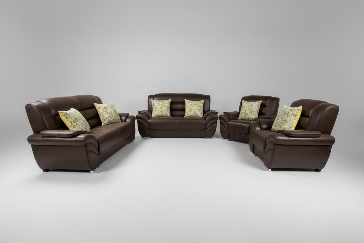 Zara 4pc Lounge Suite Brown