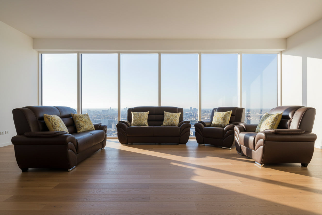 Zara 4pc Lounge Suite Brown