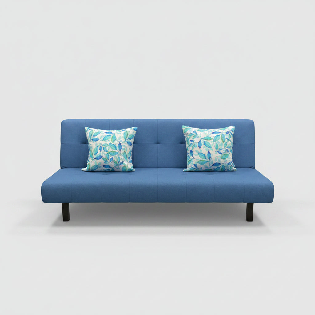 Budget Sofa Bed Blue Fabric
