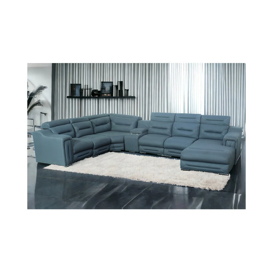 SAHARA 7PC CNR L/SUITE BLUE