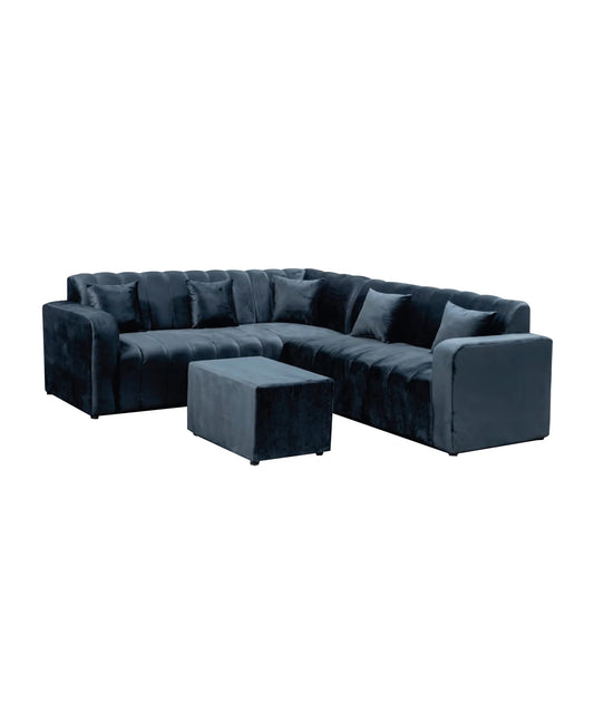 ADELE 2PC CNR L/SUITE + OTTOMAN GREY