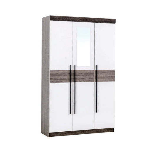 MANDOZA 3DR ROBE WITH 1 DRAW BLK OAK-WHT(761)