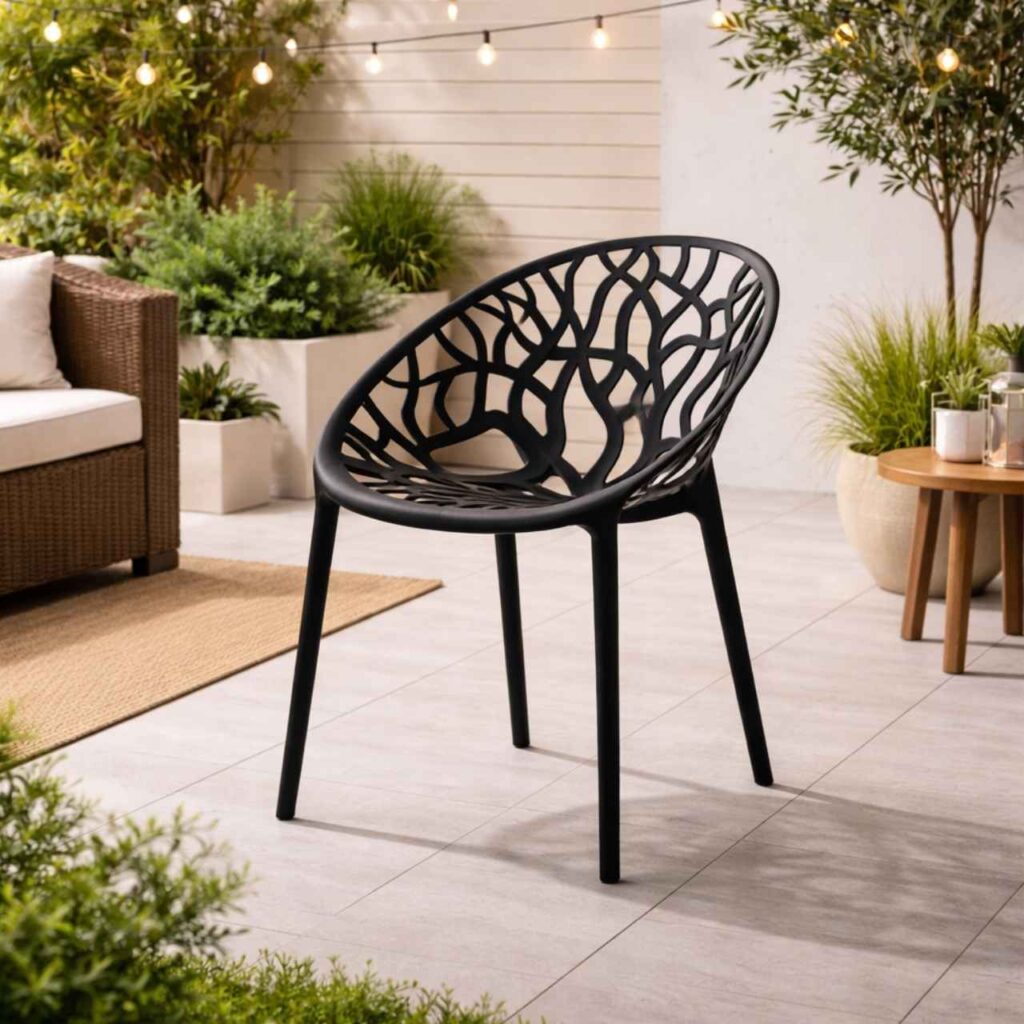 Mw Plastic Nest Chair Black