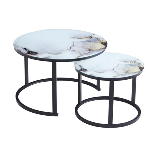 Coffee Table Ct 7 2pc Black With Black Top